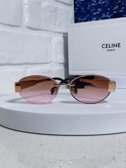Celine Metal Round Red Lens Sunglasses for Men & Women - detail image 2