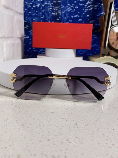 Cartier Lightweight Metal Rimless Silver Lens Sunglasses for Men & Wo - 158532 - detail image 9