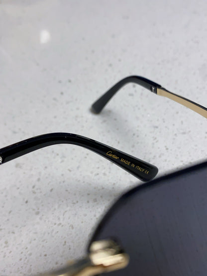 Cartier Lightweight Metal Rimless Black Lens Sunglasses for Men & Wom - 158533 - detail image 8
