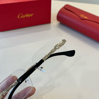 Cartier Lightweight Metal Rimless Silver Lens Sunglasses for Men & Wo - 449528 - detail image 9