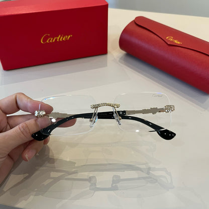 Cartier Lightweight Metal Rimless Silver Lens Sunglasses for Men & Wo - 449528 - detail image 6