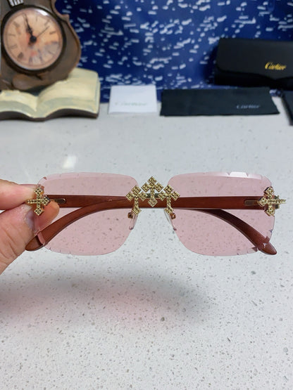 Cartier Lightweight Rimless Silver Lens Sunglasses for Men & Women - 415892 - detail image 4