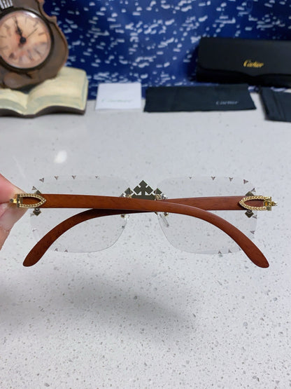 Cartier Lightweight Rimless Silver Lens Sunglasses for Men & Women - 493674 - detail image 5