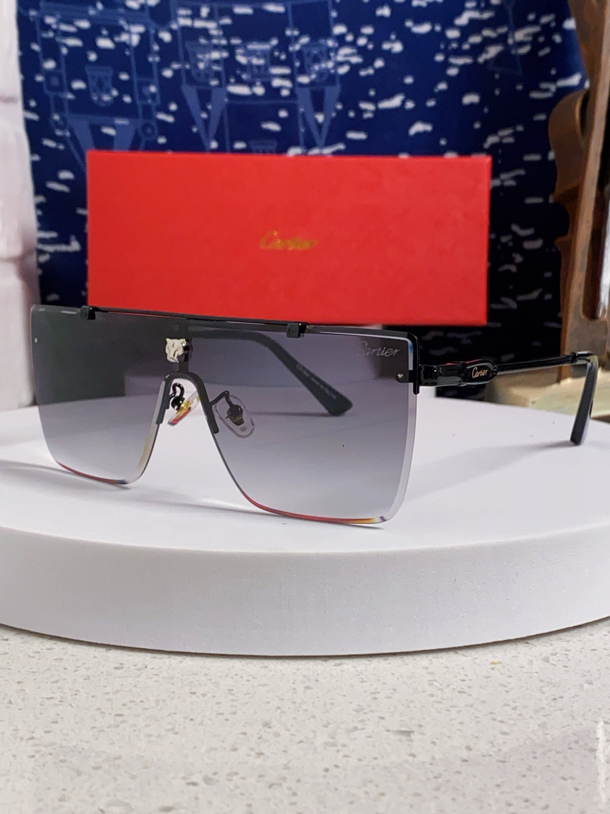 Cartier Fashion Silver Lens Sunglasses for Men - 432380