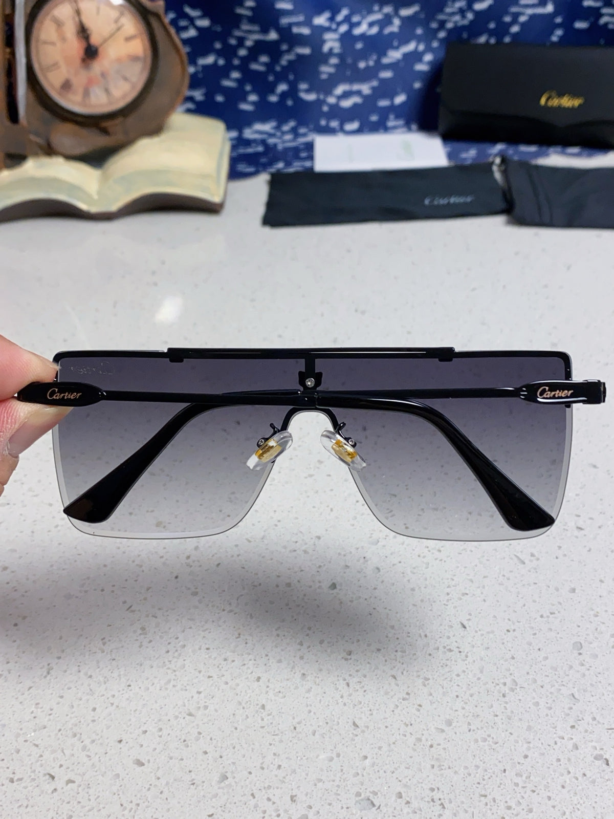 Cartier Fashion Silver Lens Sunglasses for Men - detail image 5
