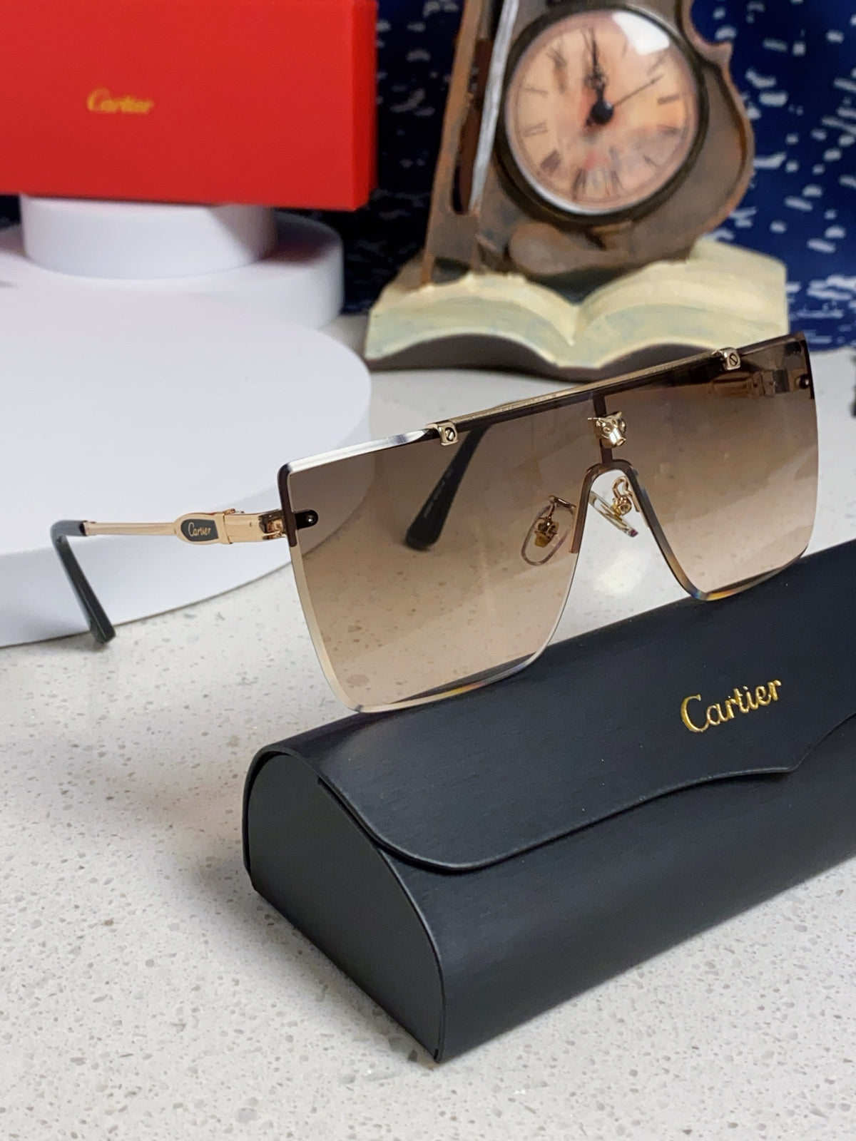 Cartier Fashion Brown Lens Sunglasses for Men - 432381 - detail image 10