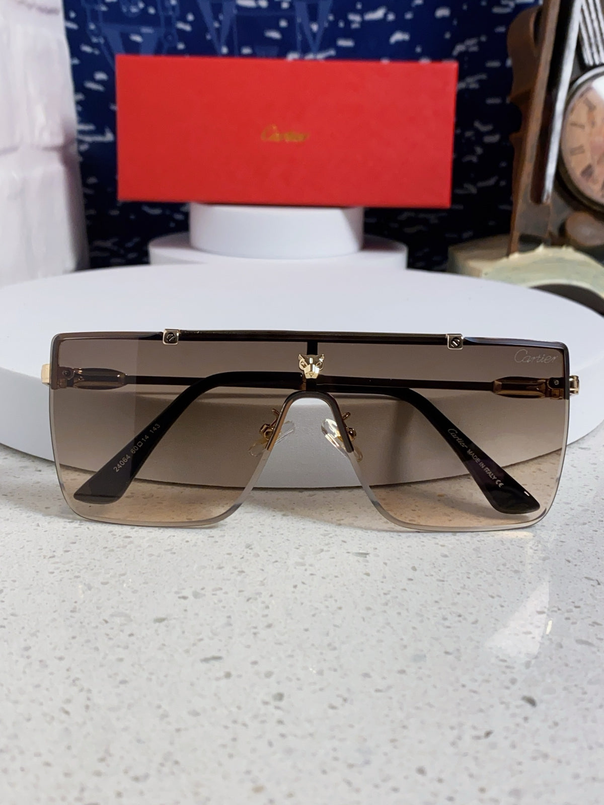 Cartier Fashion Brown Lens Sunglasses for Men - 432381 - detail image 9