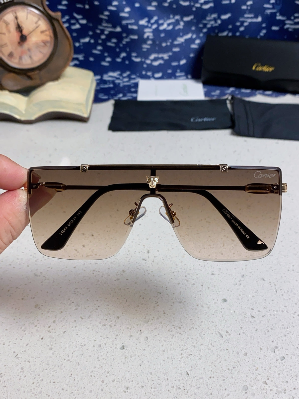 Cartier Fashion Brown Lens Sunglasses for Men - 432381 - detail image 4
