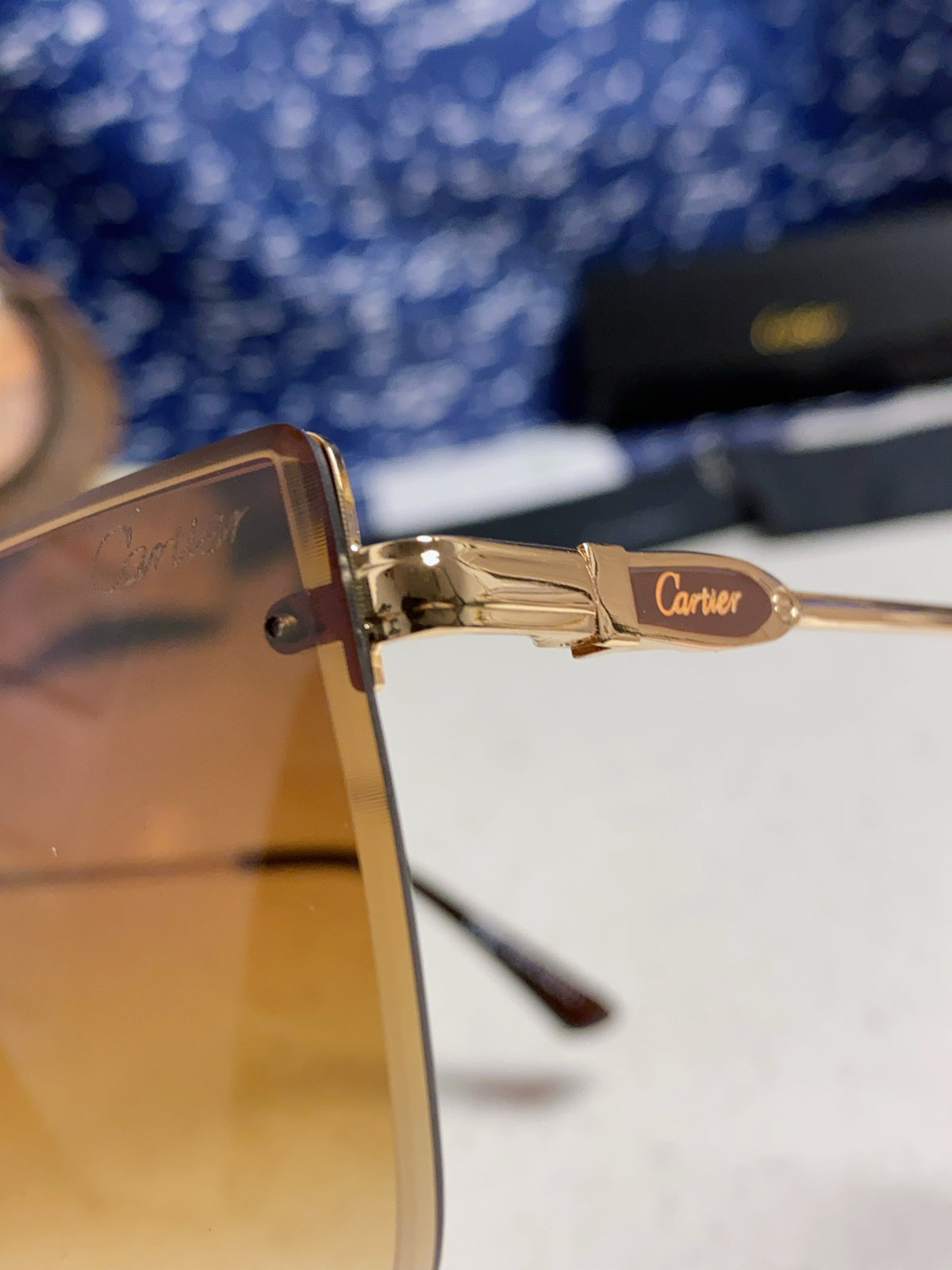 Cartier Fashion Brown Lens Sunglasses for Men - detail image 7