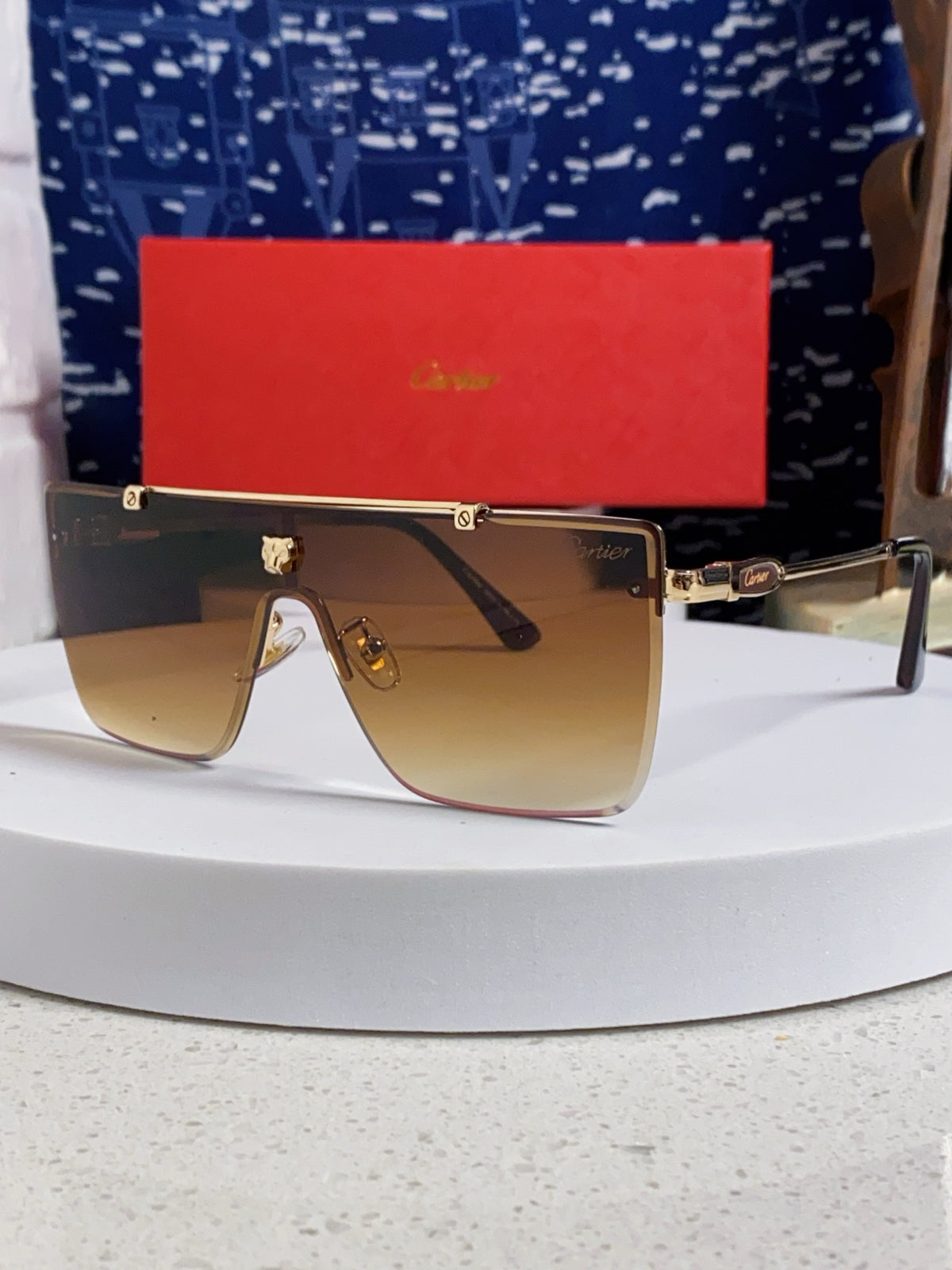 Cartier Fashion Brown Lens Sunglasses for Men