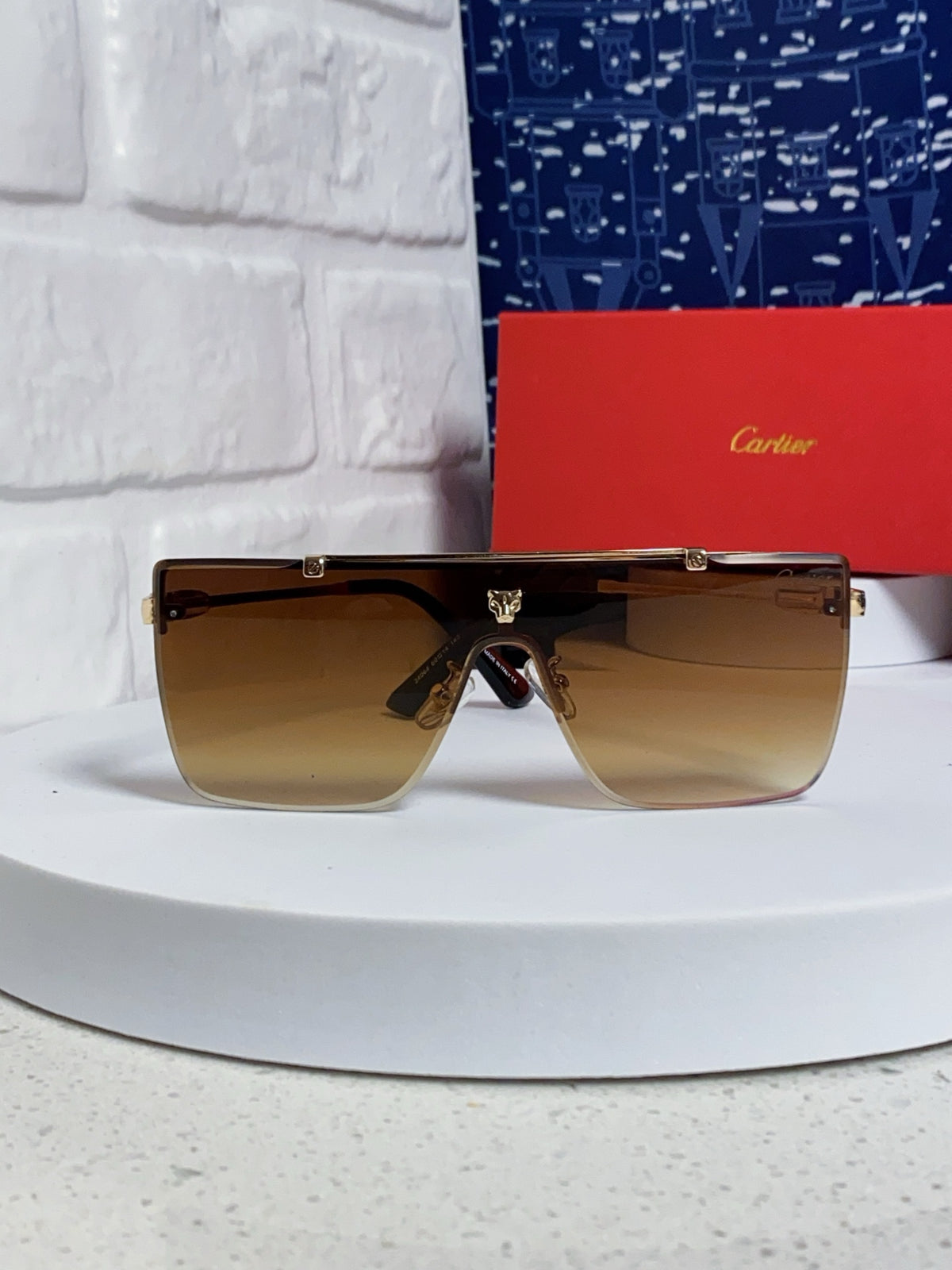 Cartier Fashion Brown Lens Sunglasses for Men - 358578 - detail image 2