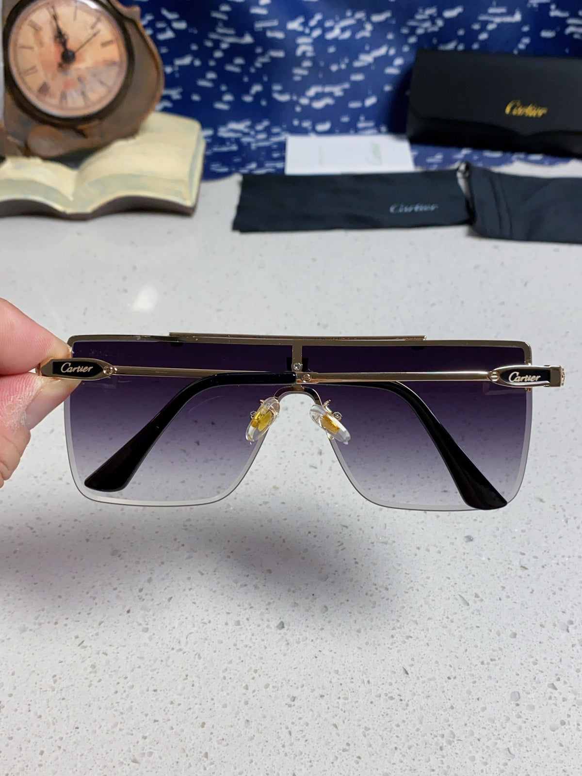 Cartier Fashion Purple Lens Sunglasses for Men - 358579 - detail image 5