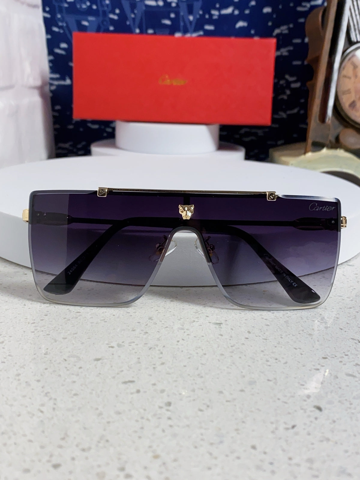 Cartier Fashion Purple Lens Sunglasses for Men - 358579 - detail image 9