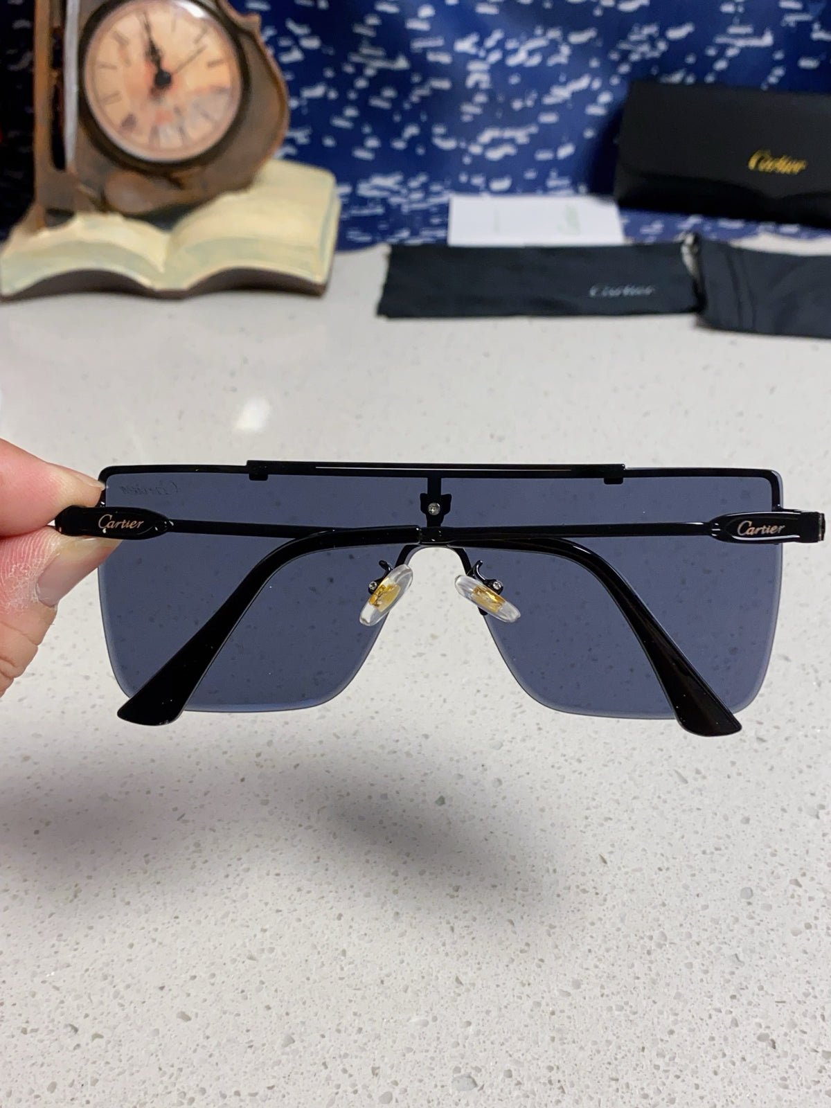 Cartier Fashion Blue Lens Sunglasses for Men - detail image 5