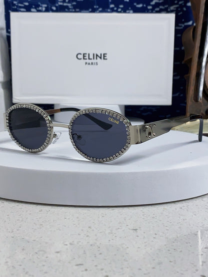 Celine Round Silver Lens Sunglasses for Men & Women - 358291