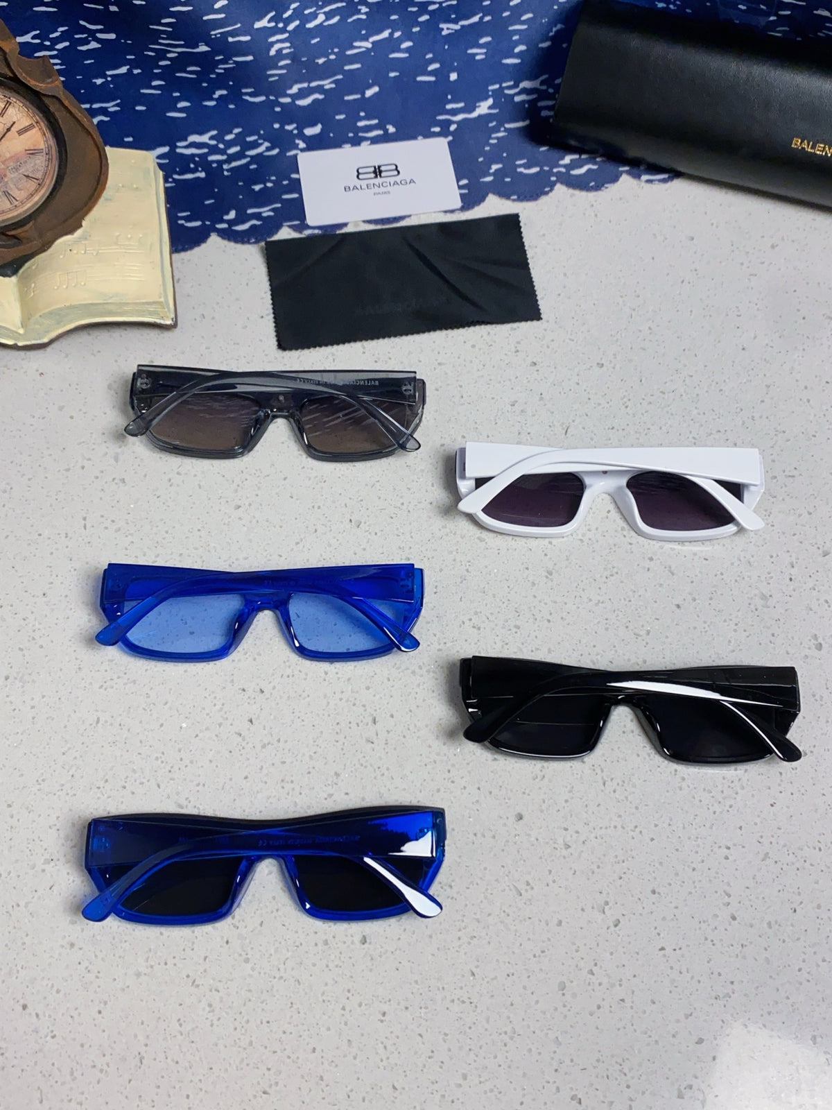 Balenciaga Browline Silver Lens Sunglasses for Men & Women - 358646 - detail image 10