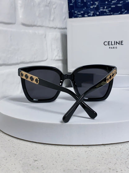 Celine Square Black Lens Sunglasses for Men & Women - 372024 - detail image 3