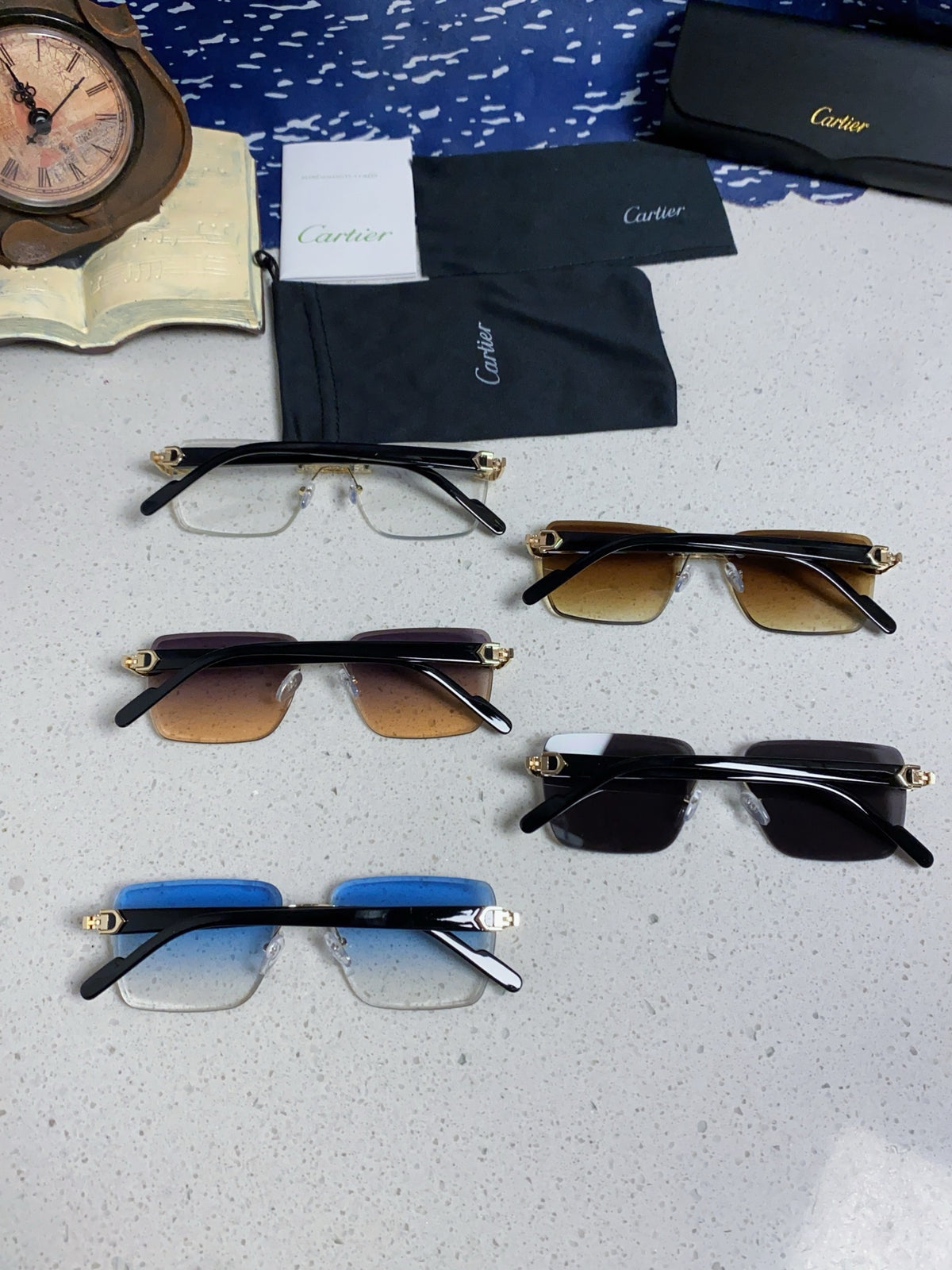 Cartier Fashion Silver Lens Sunglasses for Men & Women - 382802 - detail image 11