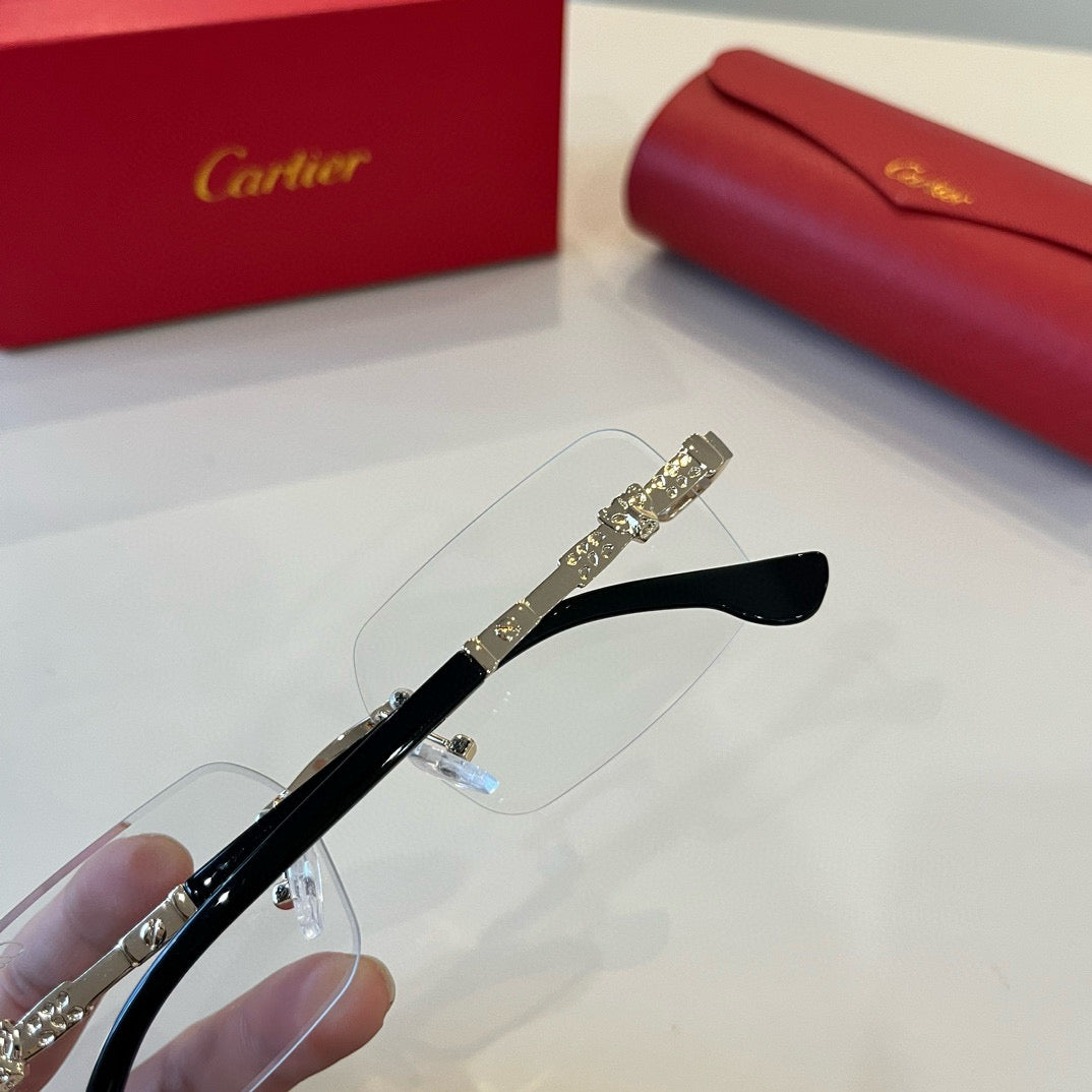 Cartier Lightweight Metal Rimless Silver Lens Sunglasses for Men & Wo - 358487 - detail image 9