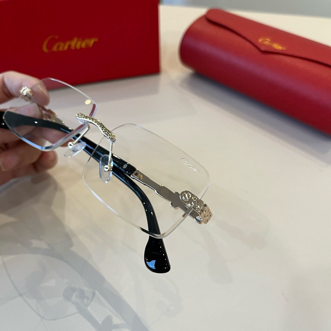 Cartier Lightweight Metal Rimless Silver Lens Sunglasses for Men & Wo - 358487 - detail image 5