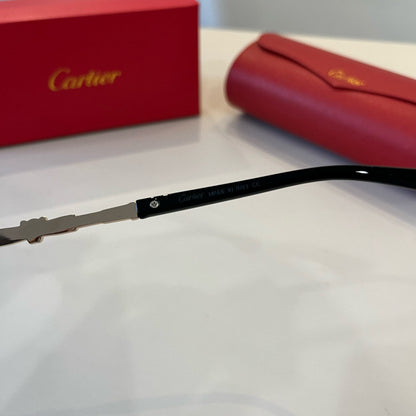 Cartier Lightweight Metal Rimless Silver Lens Sunglasses for Men & Wo - 358488 - detail image 9