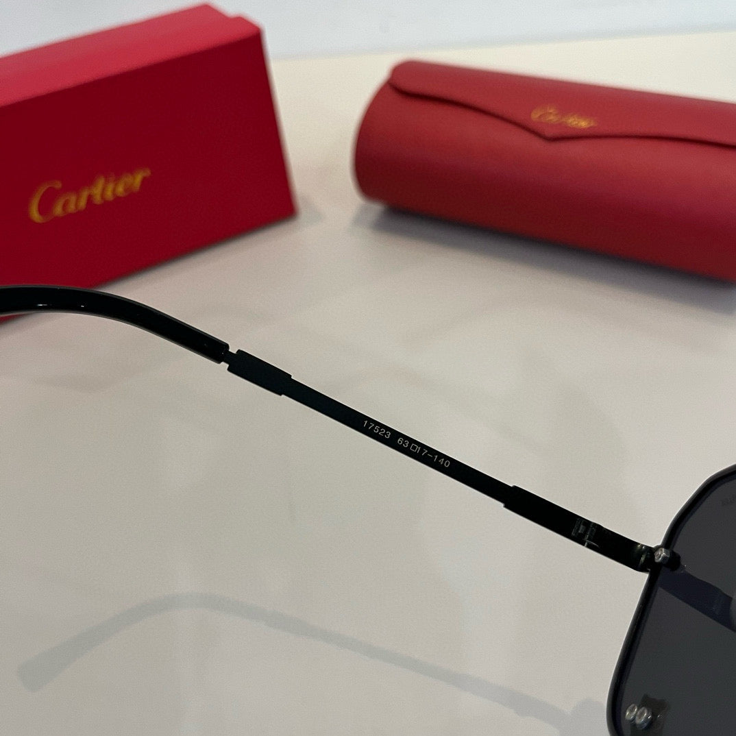 Cartier Lightweight Metal Rimless Silver Lens Sunglasses for Men & Wo - 358489 - detail image 10