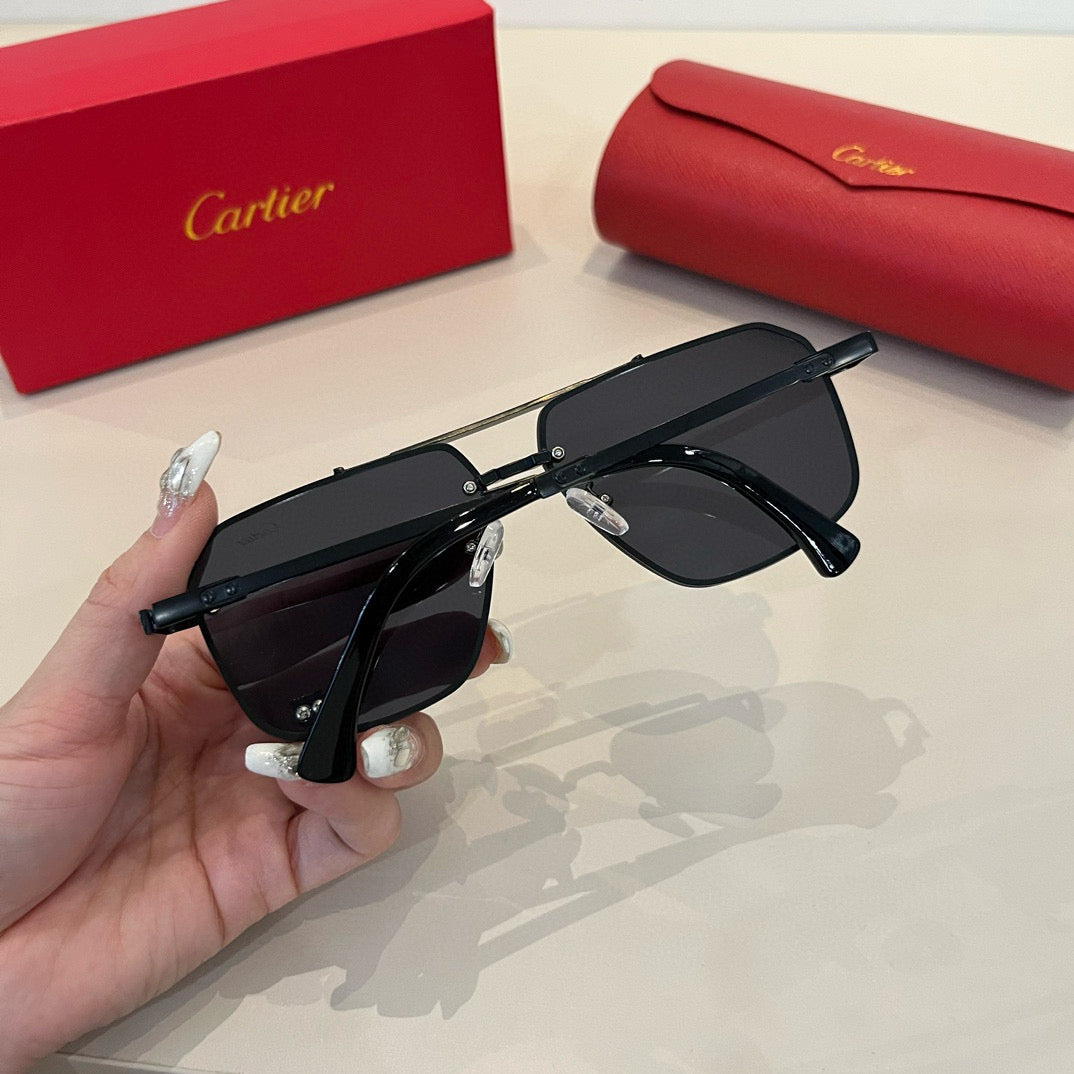 Cartier Lightweight Metal Rimless Silver Lens Sunglasses for Men & Wo - 487330 - detail image 7