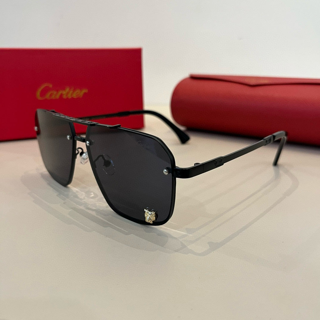 Cartier Lightweight Metal Rimless Silver Lens Sunglasses for Men & Wo - 935072 - detail image 3