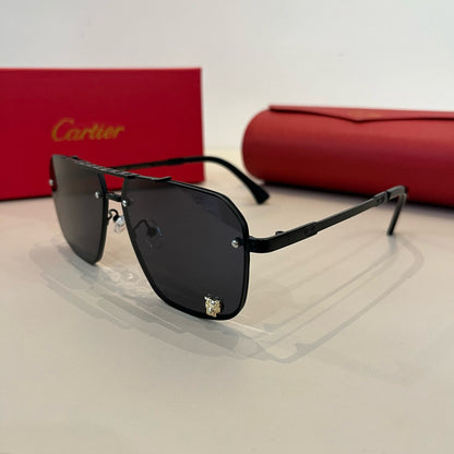Cartier Lightweight Metal Rimless Silver Lens Sunglasses for Men & Wo - 358489 - detail image 3