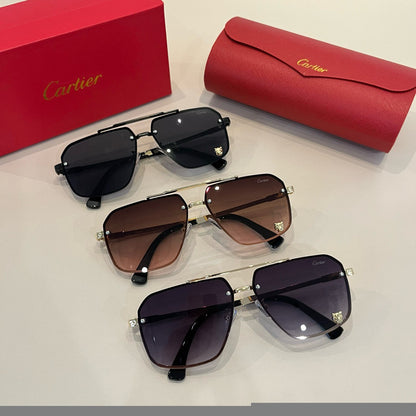 Cartier Lightweight Metal Rimless Silver Lens Sunglasses for Men & Wo - 935072 - detail image 12