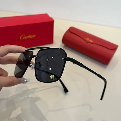 Cartier Lightweight Metal Rimless Silver Lens Sunglasses for Men & Wo - 358489 - detail image 4