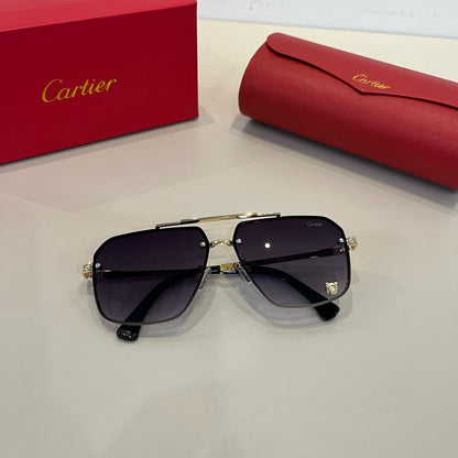 Cartier Lightweight Metal Rimless Silver Lens Sunglasses for Men & Wo - 487331 - detail image 9