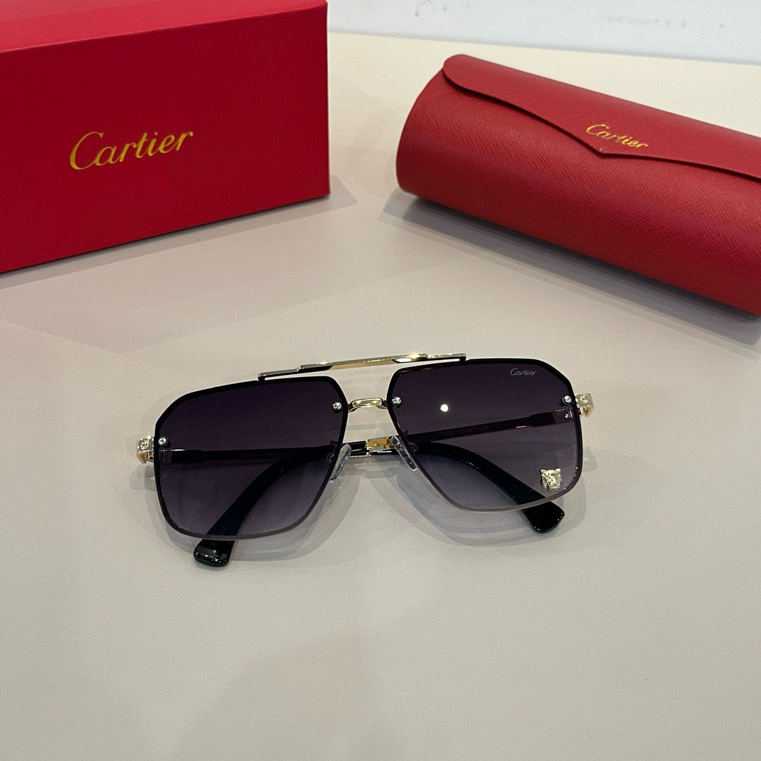 Cartier Lightweight Metal Rimless Silver Lens Sunglasses for Men & Wo - 432318 - detail image 9