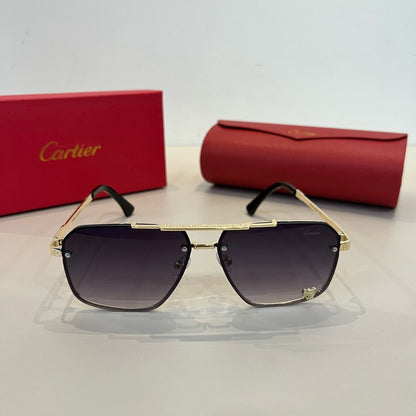 Cartier Lightweight Metal Rimless Silver Lens Sunglasses for Men & Wo - 487331 - detail image 2