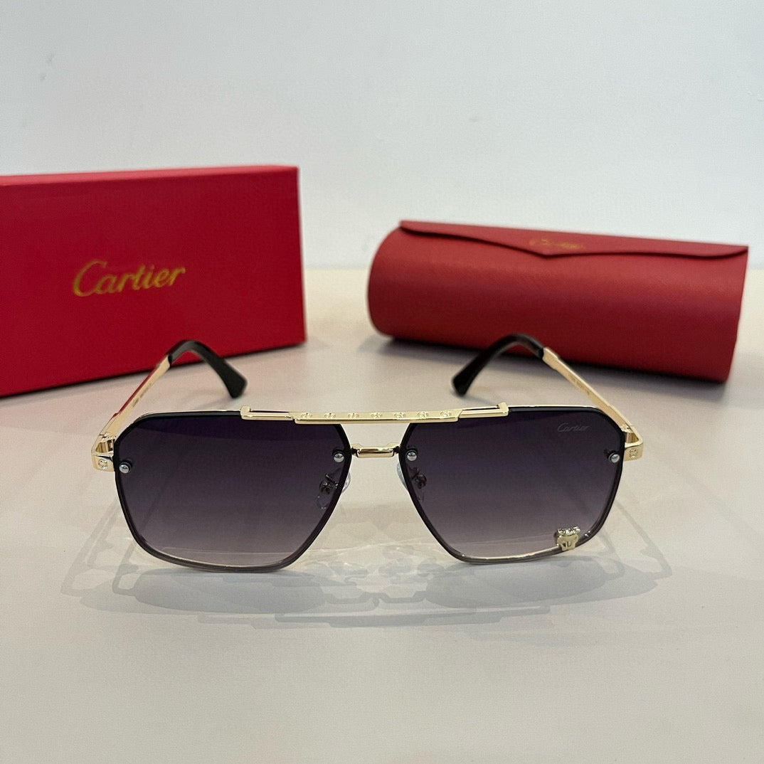 Cartier Lightweight Metal Rimless Silver Lens Sunglasses for Men & Wo - 432318 - detail image 2