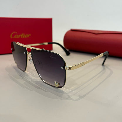 Cartier Lightweight Metal Rimless Silver Lens Sunglasses for Men & Wo - 487331 - detail image 3