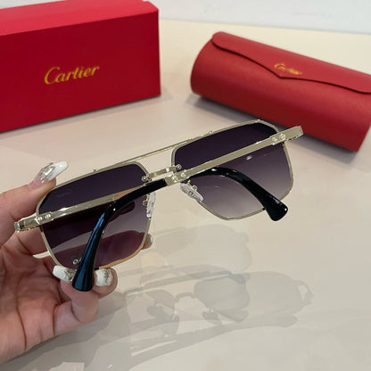 Cartier Lightweight Metal Rimless Silver Lens Sunglasses for Men & Wo - 432318 - detail image 7