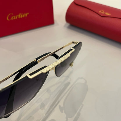 Cartier Lightweight Metal Rimless Silver Lens Sunglasses for Men & Wo - 358490 - detail image 6