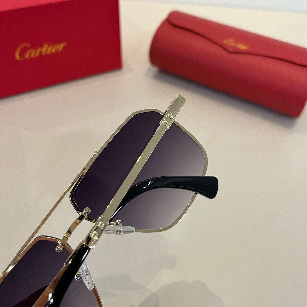 Cartier Lightweight Metal Rimless Silver Lens Sunglasses for Men & Wo - 432318 - detail image 8