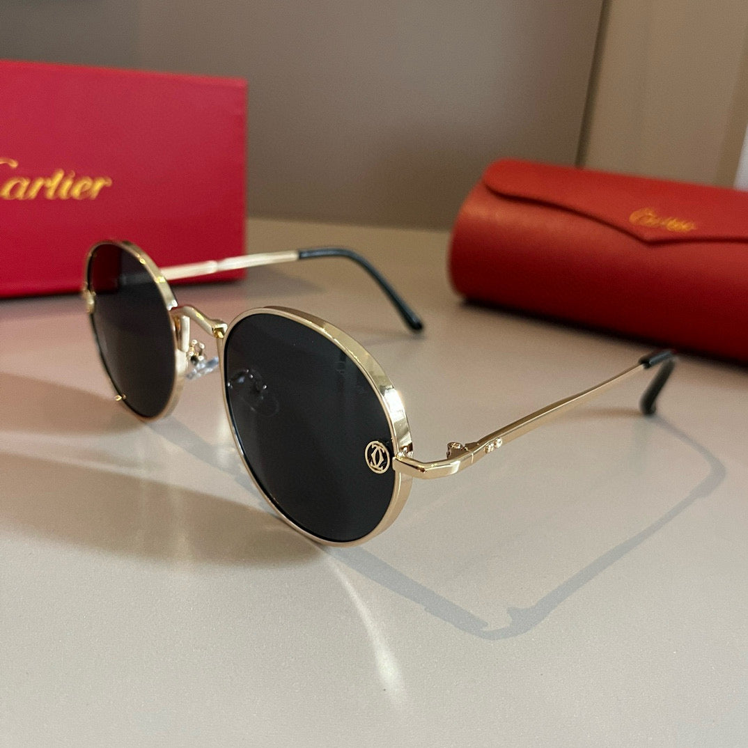 Cartier Metal Fashion Gold Lens Sunglasses for Men & Women - 358492 - detail image 3