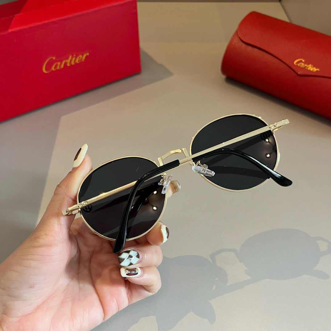 Cartier Metal Fashion Gold Lens Sunglasses for Men & Women - 358492 - detail image 5