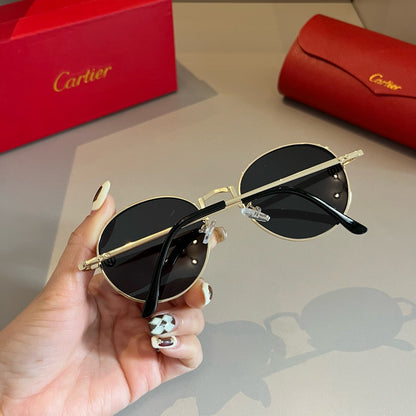 Cartier Metal Fashion Gold Lens Sunglasses for Men & Women - 358492 - detail image 5