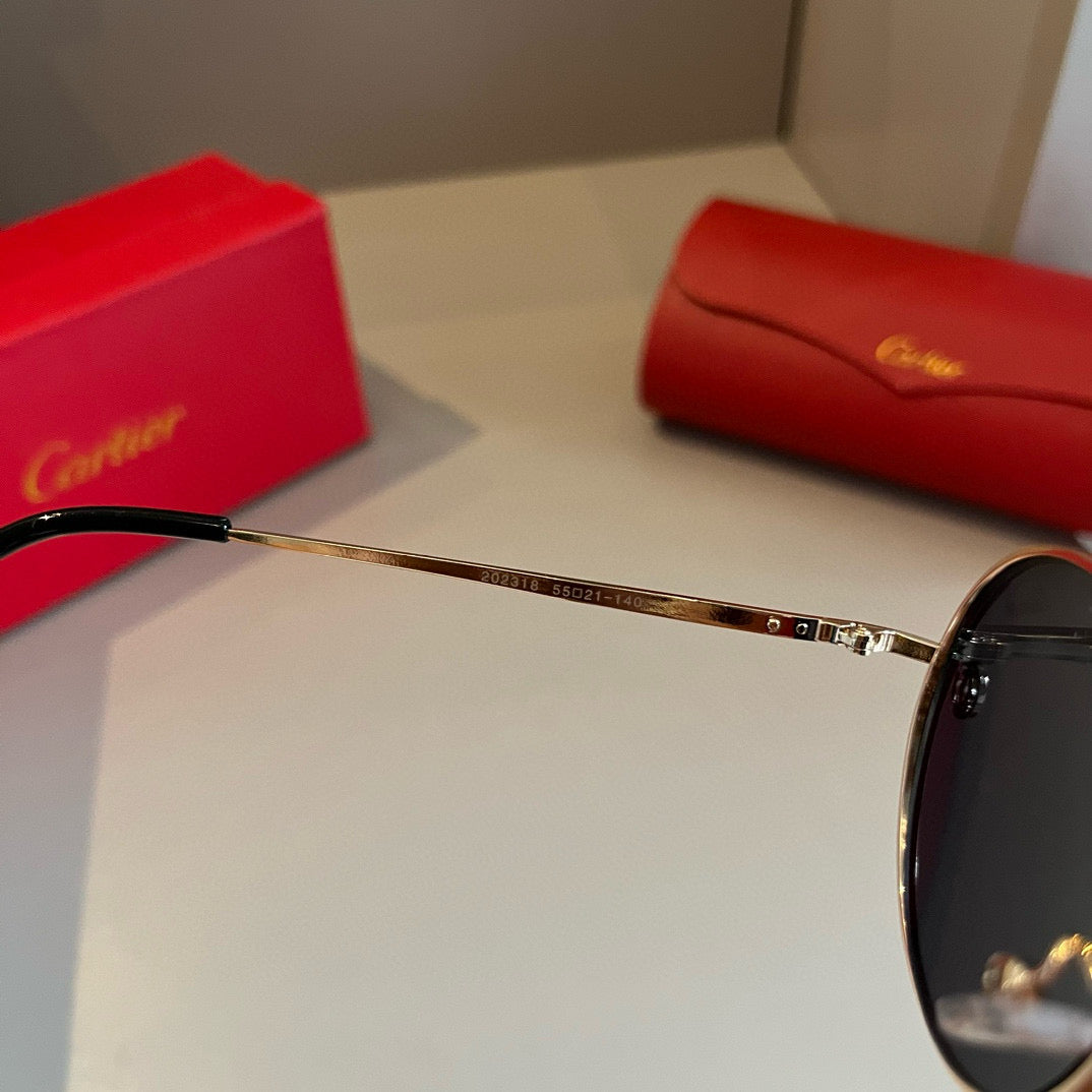 Cartier Metal Fashion Gold Lens Sunglasses for Men & Women - 358492 - detail image 8
