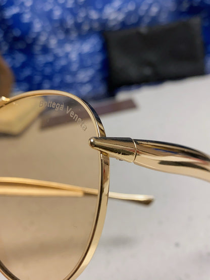 Bottega Veneta Metal Aviator Gold Lens Sunglasses for Men & Women - 867247 - detail image 7