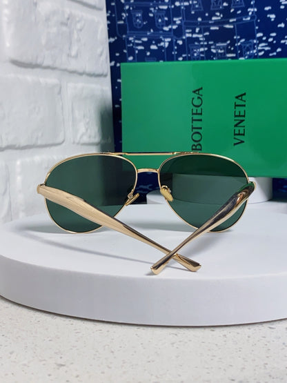 Bottega Veneta Metal Aviator Gold Lens Sunglasses for Men & Women - 416428 - detail image 3