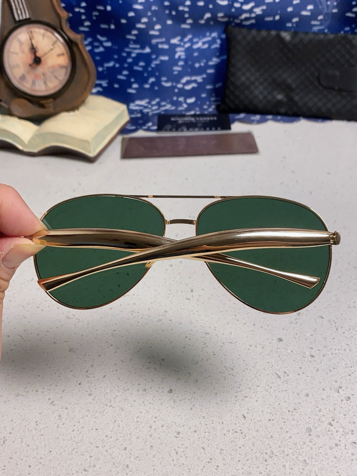Bottega Veneta Metal Aviator Gold Lens Sunglasses for Men & Women - 867249 - detail image 5