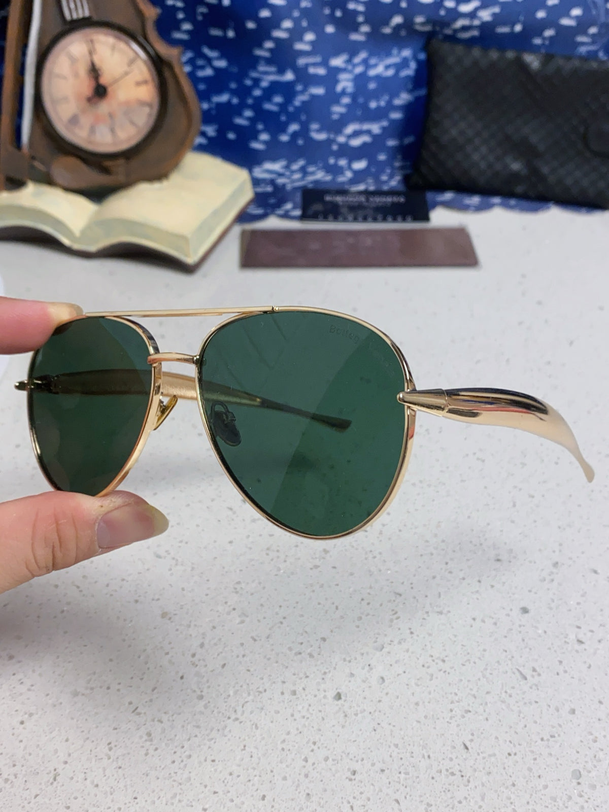 Bottega Veneta Metal Aviator Gold Lens Sunglasses for Men & Women - 867249 - detail image 6