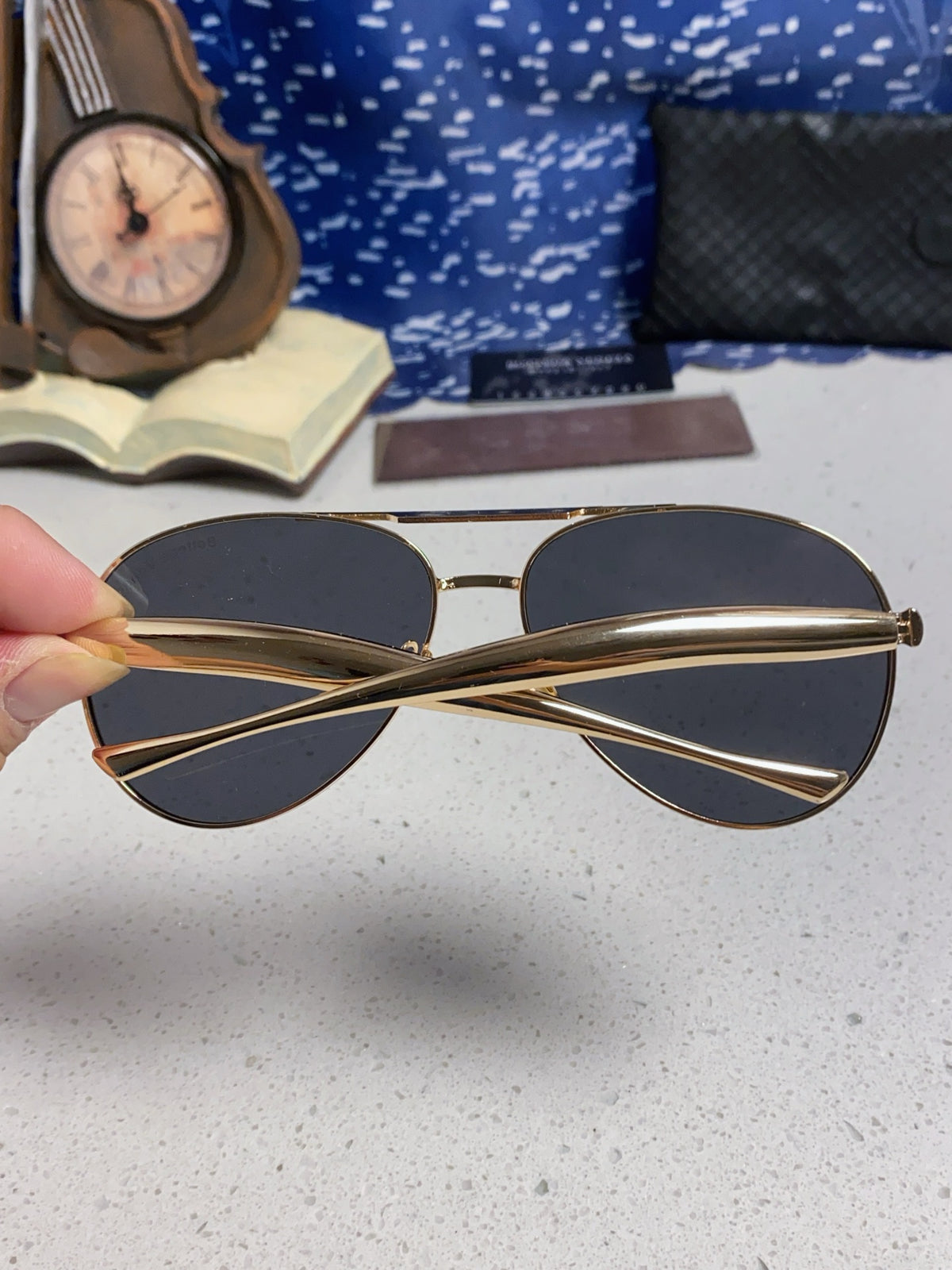Bottega Veneta Metal Aviator Red Lens Sunglasses for Men & Women - detail image 5
