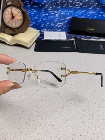 Cartier Lightweight Rimless Silver Lens Sunglasses for Men & Women - 449477 - detail image 6