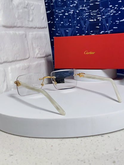 Cartier Lightweight Rimless Silver Lens Sunglasses for Men & Women - 449482 - detail image 3